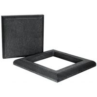 Комплект крышка и юбка для столба 3D фактура дерева Черный Комплект крышка и юбка для столба 3D фактура дерева Черный