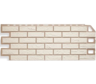 Фасадные панели (цокольный сайдинг)  Кирпич Белый от производителя  Альта-профиль по цене 632 р
