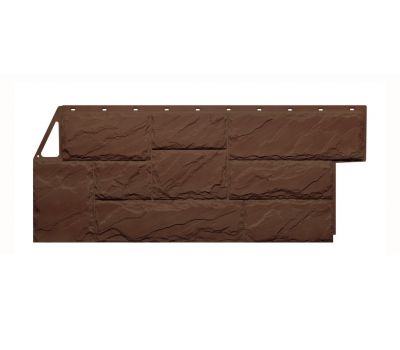 Фасадные панели (цокольный сайдинг) коллекция Камень Крупный - Коричневый от производителя  Fineber по цене 757 р