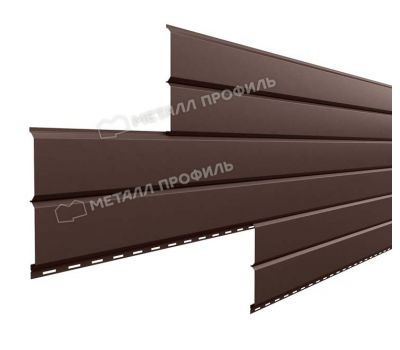 Металлический сайдинг Lбрус-15х240 (ПЭ-01-8017-0.45) Коричневый шоколад от производителя  Металл Профиль по цене 1 550 р