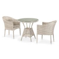 Комплект плетеной мебели из иск. ротанга T705ANT/Y350-W85 Latte 2Pcs