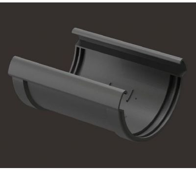 Соединитель желоба Lux ПВХ Графит от производителя  Docke по цене 292 р